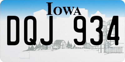 IA license plate DQJ934