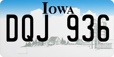 IA license plate DQJ936
