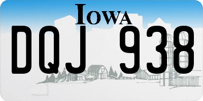 IA license plate DQJ938