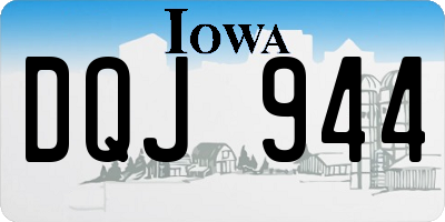 IA license plate DQJ944