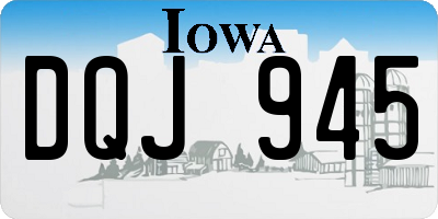 IA license plate DQJ945