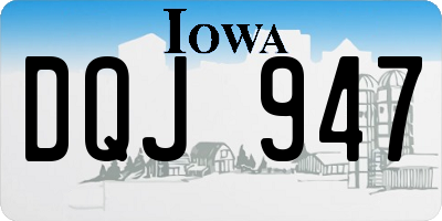 IA license plate DQJ947