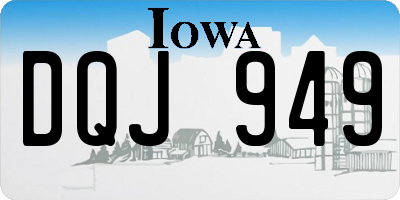 IA license plate DQJ949