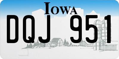 IA license plate DQJ951