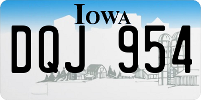 IA license plate DQJ954