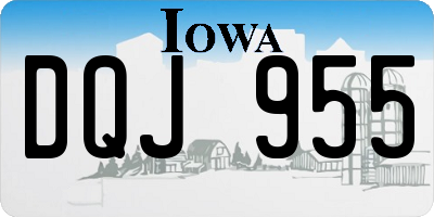 IA license plate DQJ955