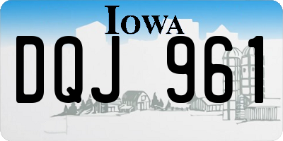 IA license plate DQJ961