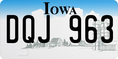 IA license plate DQJ963