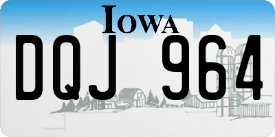 IA license plate DQJ964
