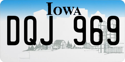 IA license plate DQJ969