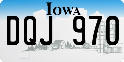 IA license plate DQJ970