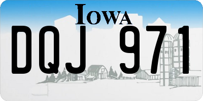 IA license plate DQJ971