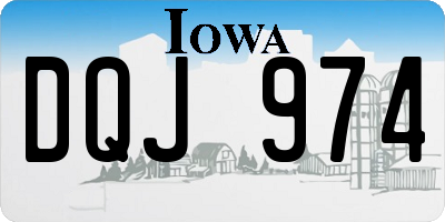 IA license plate DQJ974