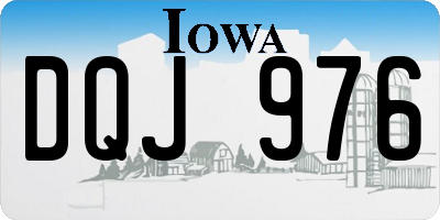 IA license plate DQJ976