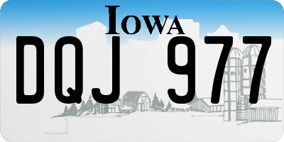 IA license plate DQJ977