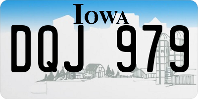 IA license plate DQJ979