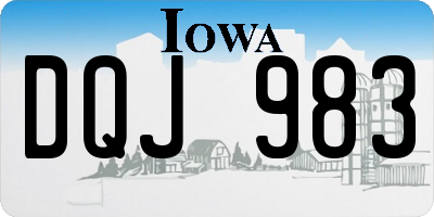 IA license plate DQJ983
