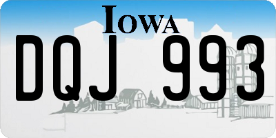 IA license plate DQJ993