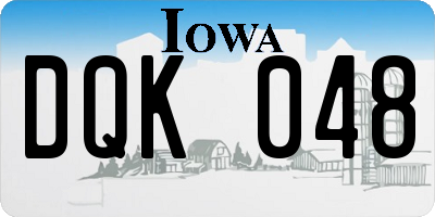 IA license plate DQK048