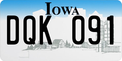 IA license plate DQK091