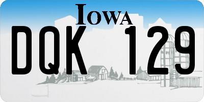 IA license plate DQK129