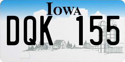 IA license plate DQK155