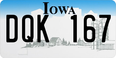 IA license plate DQK167