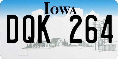 IA license plate DQK264