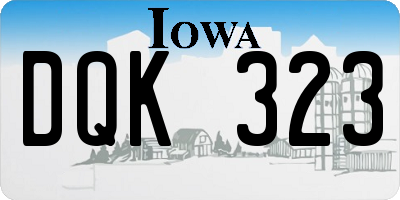 IA license plate DQK323