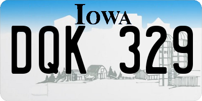IA license plate DQK329
