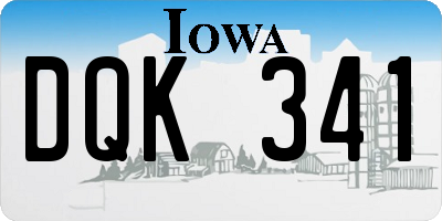 IA license plate DQK341