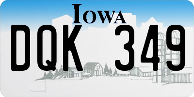 IA license plate DQK349