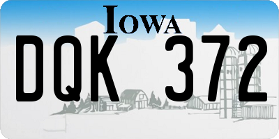 IA license plate DQK372