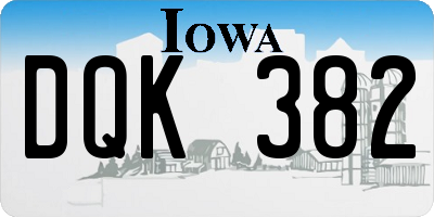 IA license plate DQK382