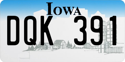 IA license plate DQK391