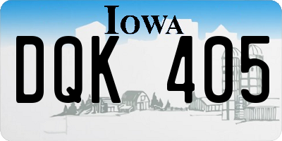 IA license plate DQK405