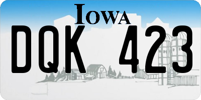 IA license plate DQK423
