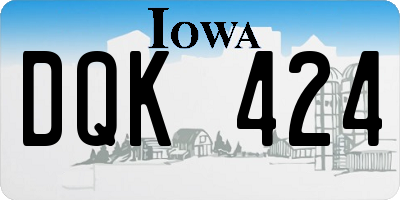 IA license plate DQK424