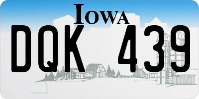 IA license plate DQK439