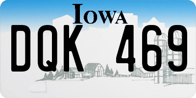 IA license plate DQK469