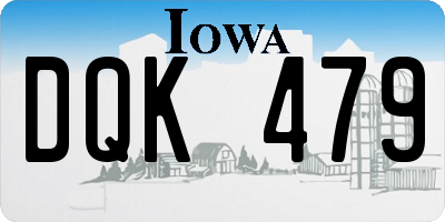 IA license plate DQK479