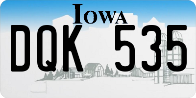 IA license plate DQK535