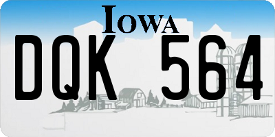 IA license plate DQK564