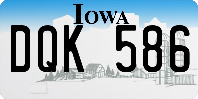 IA license plate DQK586