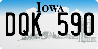 IA license plate DQK590