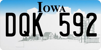 IA license plate DQK592
