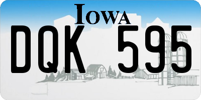 IA license plate DQK595