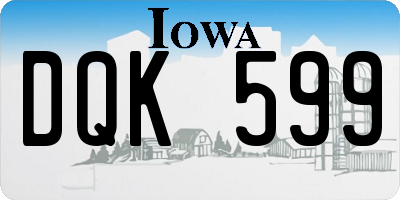 IA license plate DQK599