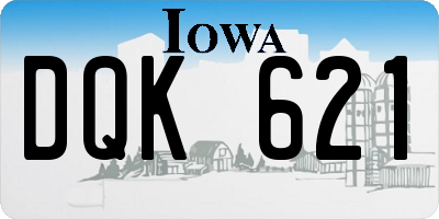 IA license plate DQK621