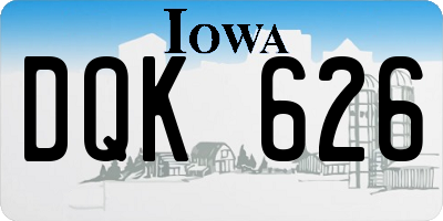 IA license plate DQK626